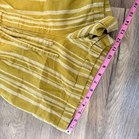 Uniqlo Linen Blend Striped Mustard Women's Shorts size XS 24-25 waist - Picture 7 of 7